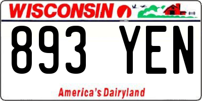 WI license plate 893YEN