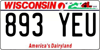 WI license plate 893YEU