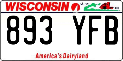 WI license plate 893YFB