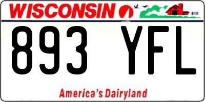 WI license plate 893YFL
