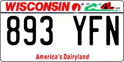 WI license plate 893YFN