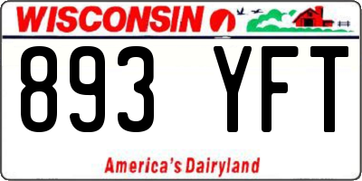WI license plate 893YFT