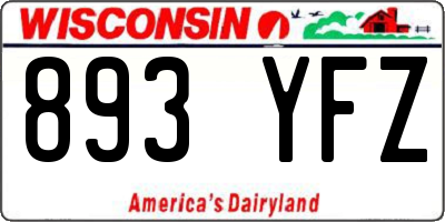 WI license plate 893YFZ
