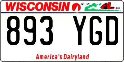 WI license plate 893YGD