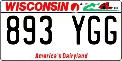 WI license plate 893YGG