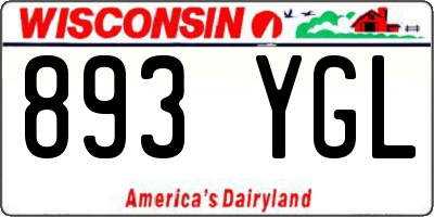 WI license plate 893YGL