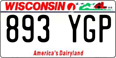 WI license plate 893YGP