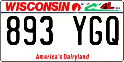 WI license plate 893YGQ