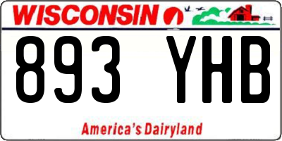 WI license plate 893YHB
