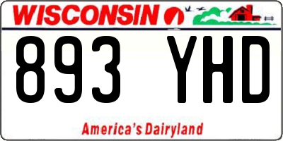 WI license plate 893YHD