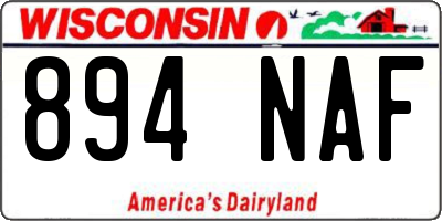 WI license plate 894NAF