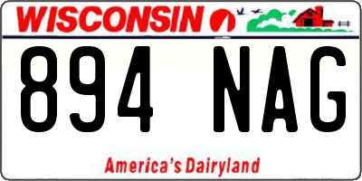 WI license plate 894NAG