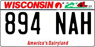 WI license plate 894NAH