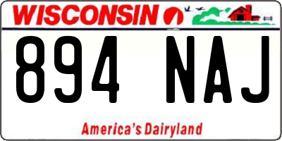 WI license plate 894NAJ