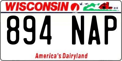 WI license plate 894NAP