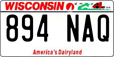 WI license plate 894NAQ