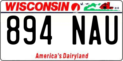 WI license plate 894NAU