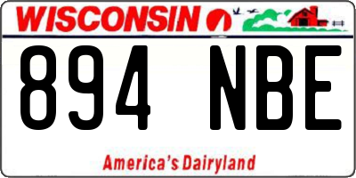 WI license plate 894NBE