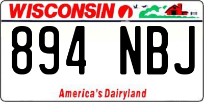 WI license plate 894NBJ