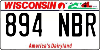 WI license plate 894NBR