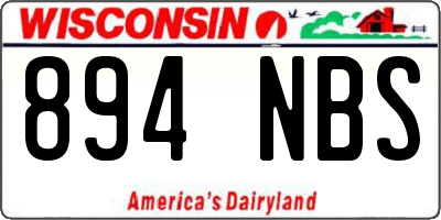 WI license plate 894NBS
