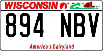WI license plate 894NBV