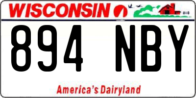 WI license plate 894NBY