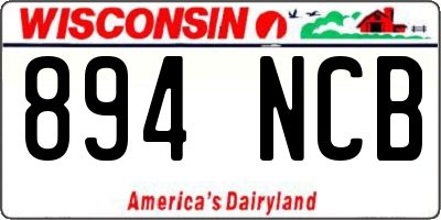 WI license plate 894NCB