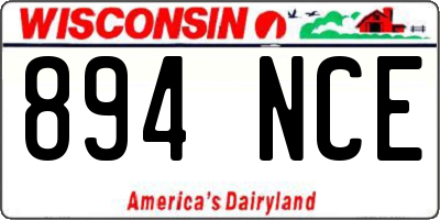 WI license plate 894NCE