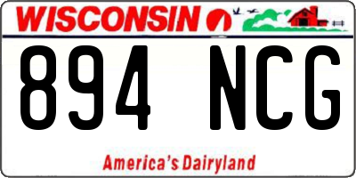 WI license plate 894NCG