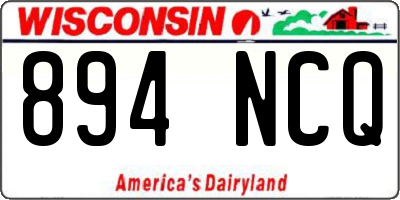 WI license plate 894NCQ