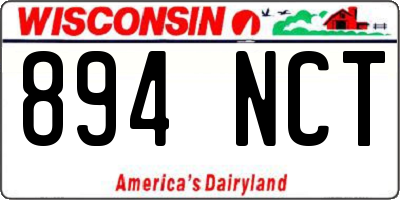 WI license plate 894NCT