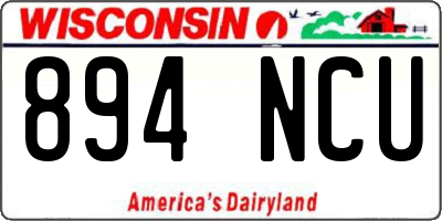 WI license plate 894NCU