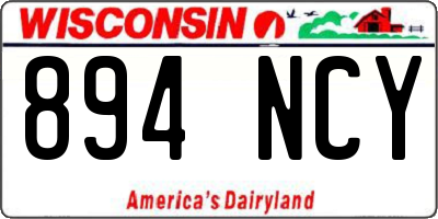 WI license plate 894NCY