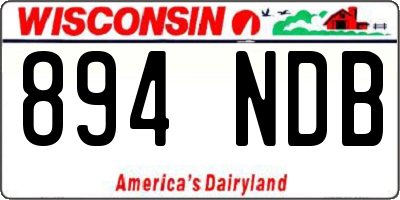WI license plate 894NDB
