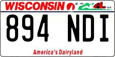 WI license plate 894NDI