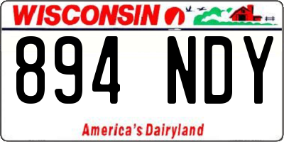 WI license plate 894NDY