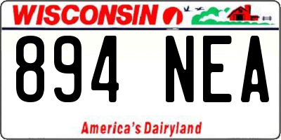 WI license plate 894NEA
