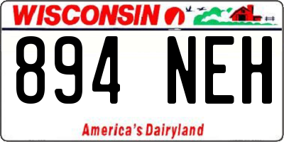 WI license plate 894NEH