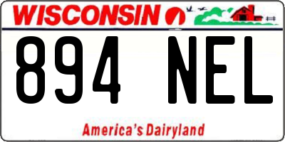 WI license plate 894NEL