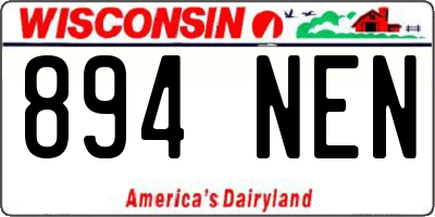 WI license plate 894NEN