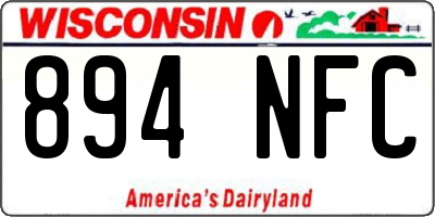 WI license plate 894NFC