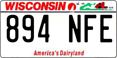 WI license plate 894NFE