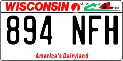 WI license plate 894NFH