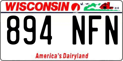 WI license plate 894NFN