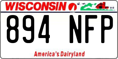 WI license plate 894NFP