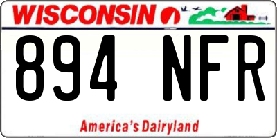 WI license plate 894NFR