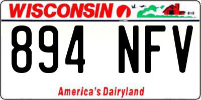 WI license plate 894NFV