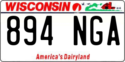 WI license plate 894NGA