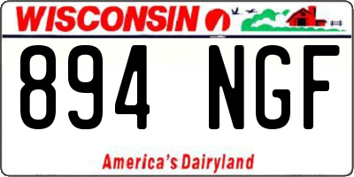WI license plate 894NGF